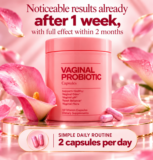 Vaginal Probiotic for Women – Lactobacillus & Prebiotics – 60 Capsules