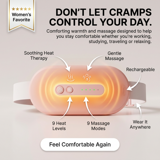 Portable Menstrual Cramp Heating Belt – Period Pain Relief with Heat & Massage