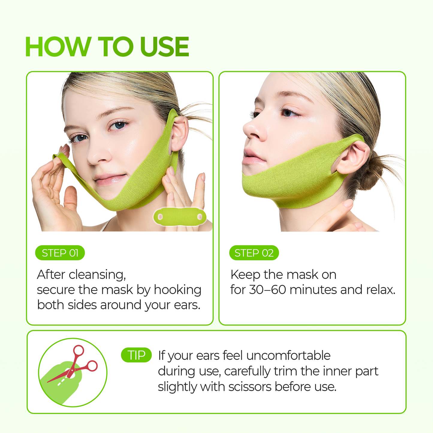 CACTOX V-Lifting Mewing Band 4EA - (4 Masks Included)