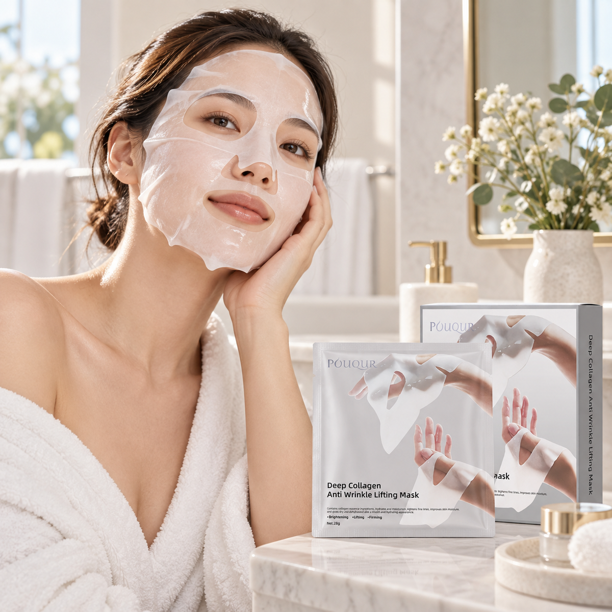Deep Collagen Hydrating Face Mask – 5 Pack