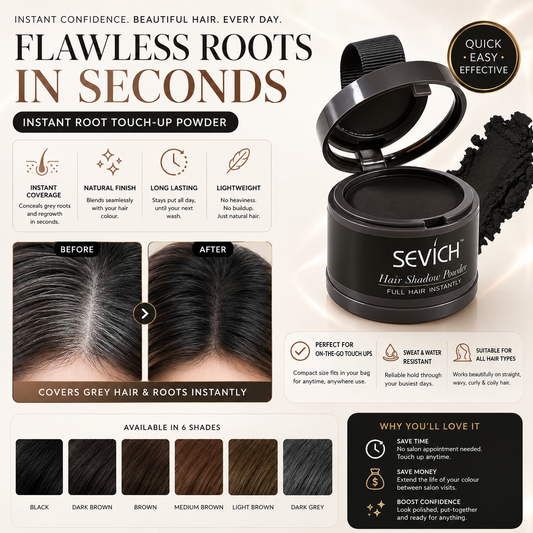 Hairline Root Touch-Up Powder – Grey Hair & Regrowth Concealer | Sevich™
