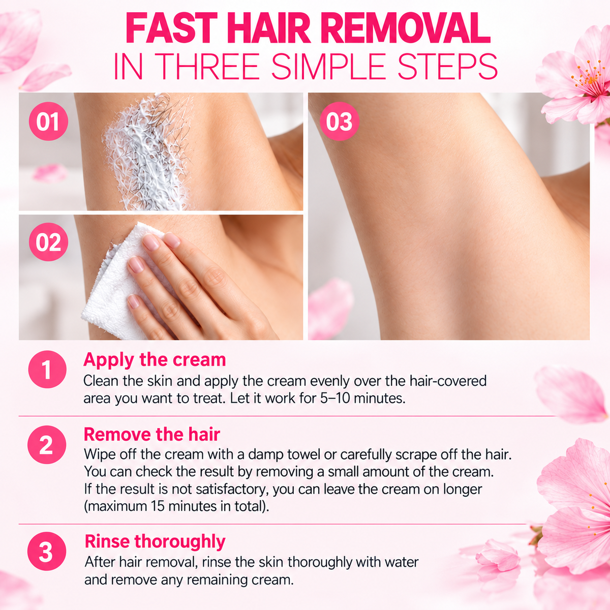 Japan Sakura Hair Removal Cream – Quick & Gentle Hair Removal 50 g