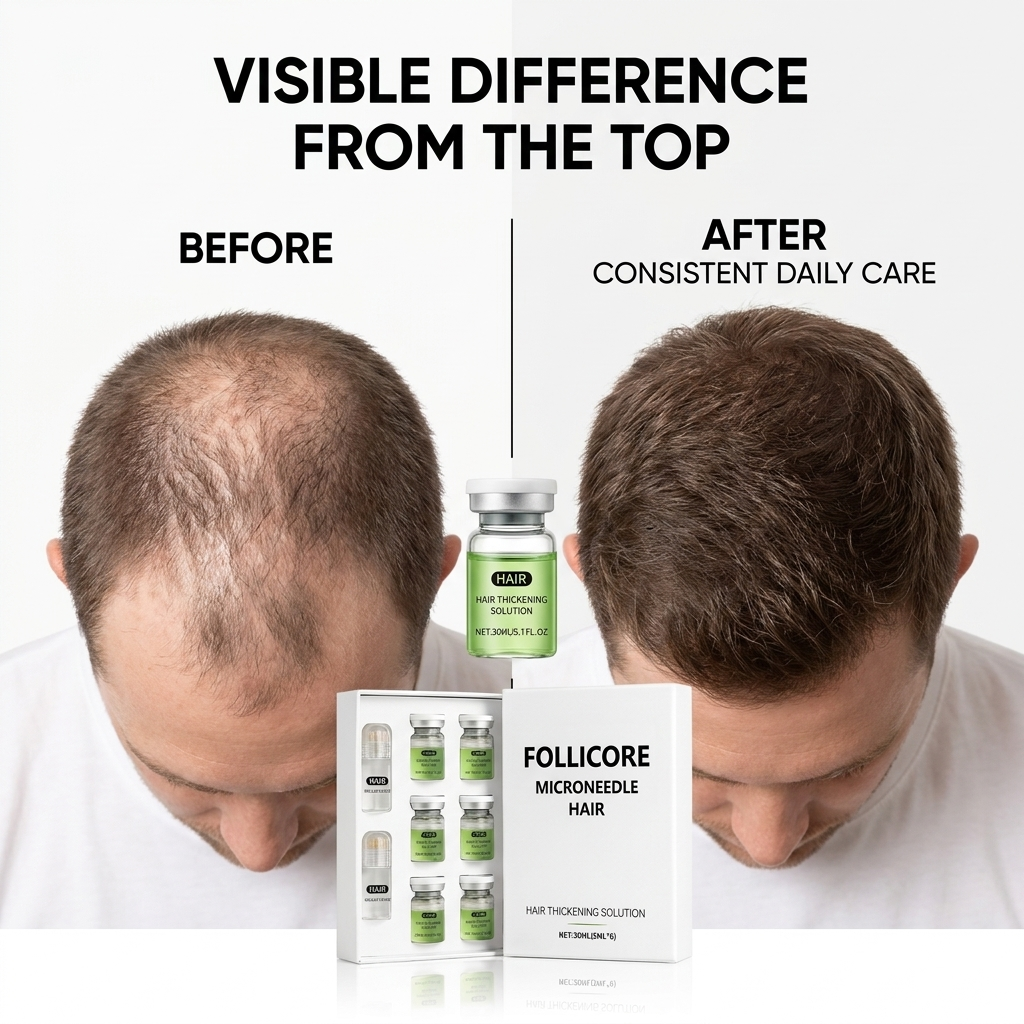 Microneedle Hair Growth Treatment Kit – Scalp Serum for Thinning Hair | Follicore™