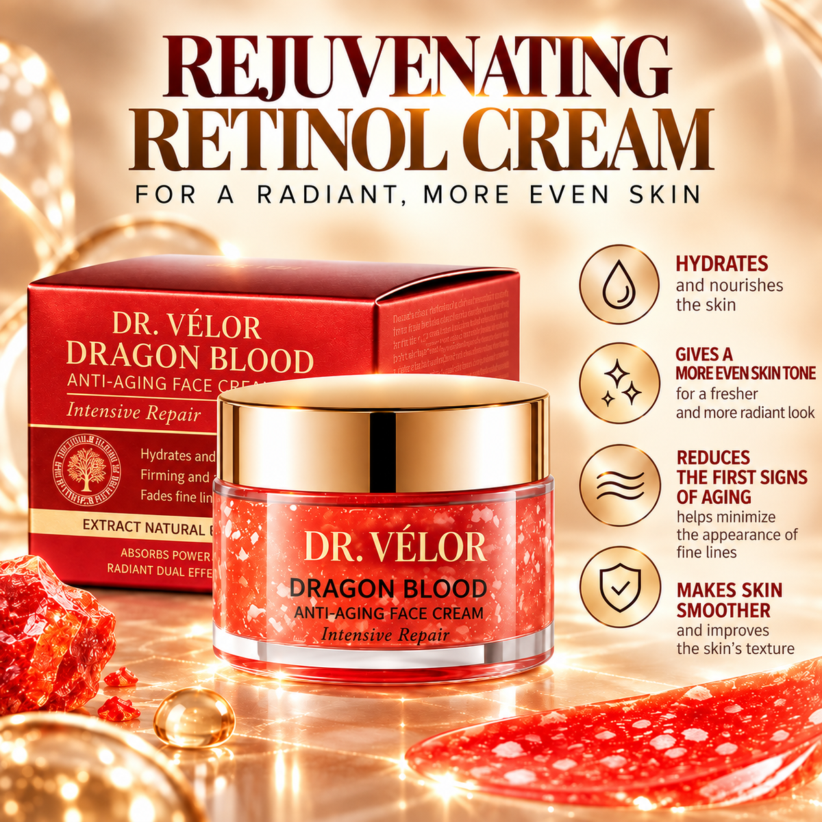 Dragon Blood Anti-Aging Face Cream – Moisturising & Firming – 50 g