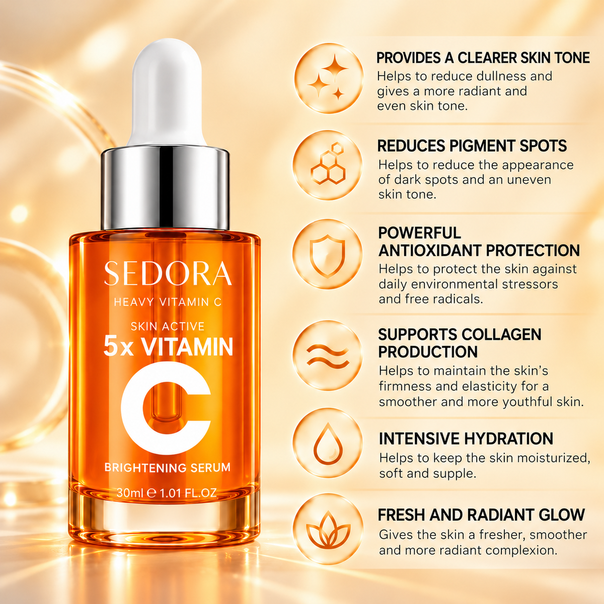 Vitamin C Face Serum – Brightening & Hydrating – 30 ml