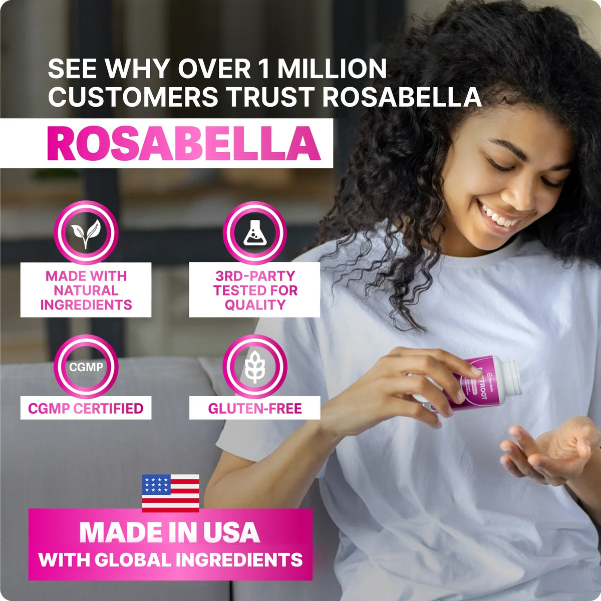 Rosabella Organic Beetroot Capsules 1300mg – Beet Root Supplement – 60 capsules