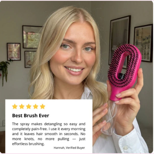 2-in-1 Hair Detangling Brush with Water Mist Spray – Wet & Dry Hair | AquaBrush™