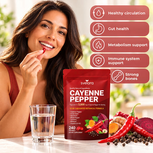 Cayenne Pepper 3000 mg – 12-in-1 Botanical Formula – 240 Softgels