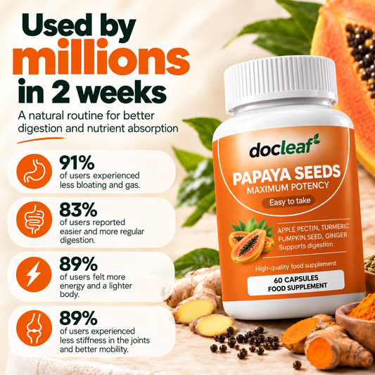 Papaya Seeds with Turmeric, Ginger & Fennel – 60 Capsules