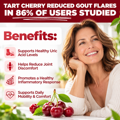 Tart Cherry Extract 3,000 mg – 10:1 Concentrated Formula – 60 Capsules