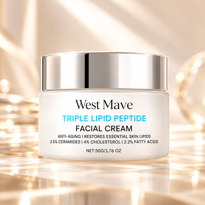 Triple Lipid Peptide Facial Cream with Ceramides, Cholesterol & Fatty Acids – 50 g