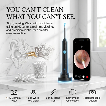Smart Ear Wax Removal Tool with HD Camera – Wireless Ear Cleaner Kit