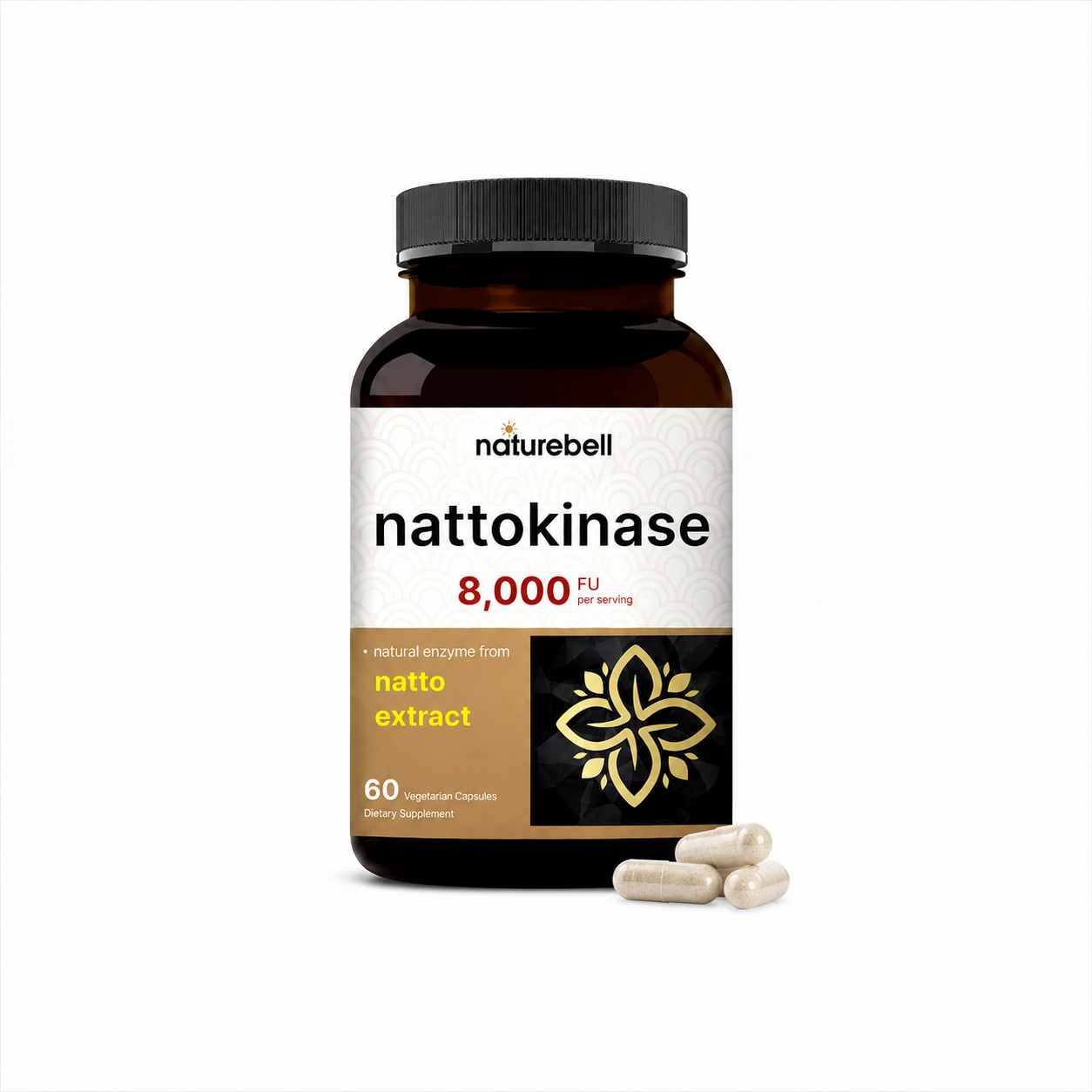 Nattokinase 400 mg – 8,000 FU – 60 Vegetarian Capsules