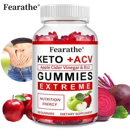 Fearathe Keto Apple Cider Vinegar Gummies – ACV Supplement 60 Gummies