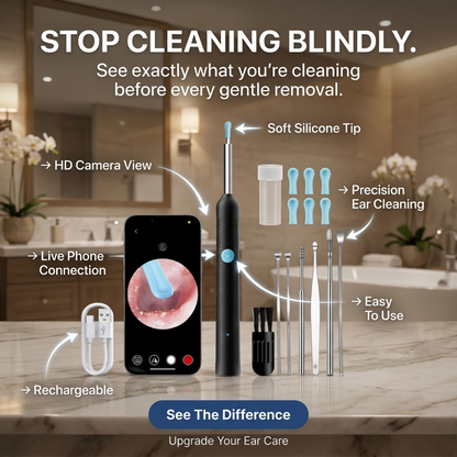 Smart Ear Wax Removal Tool with HD Camera – Wireless Ear Cleaner Kit
