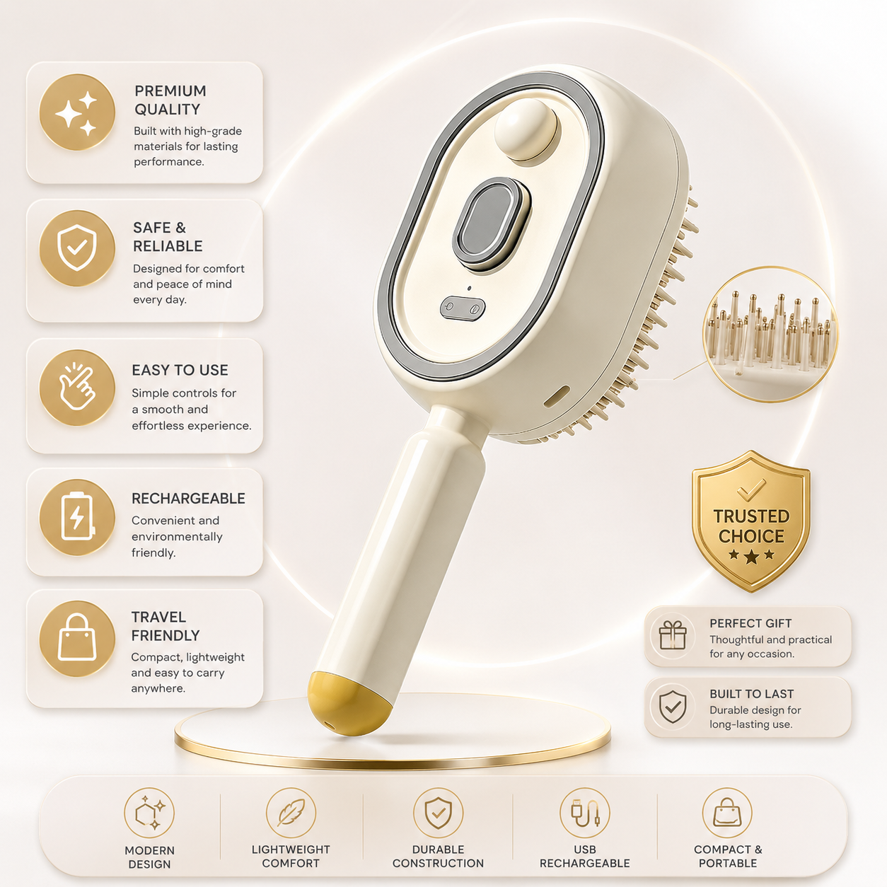 SmoothEase™ Rechargeable Ionic Hair Brush