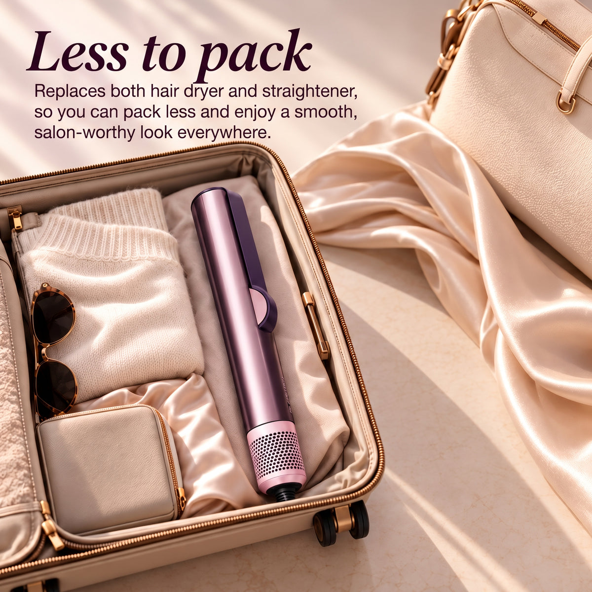 2-in-1 Flat Iron & Hair Dryer with Airflow – Styling Tool for Straight Hair