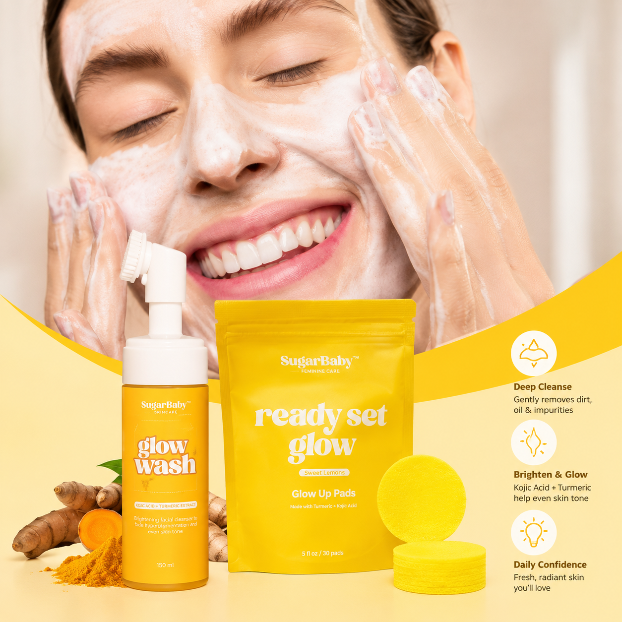 SugarBaby™ Turmeric & Kojic Acid Glow Pads
