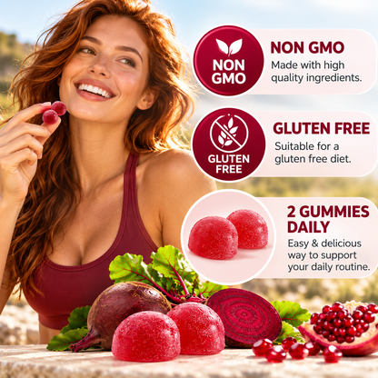 Beet Root Gummies with L-Arginine, L-Citrulline & Vitamins – 60 Gummies
