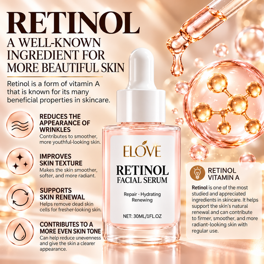 Retinol Facial Serum – For Fine Lines & Uneven Skin Tone – 30 ml