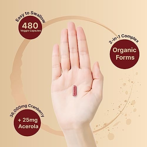 NatureBell Cranberry 36,000mg with Acerola – 240 Vegetarian Capsules