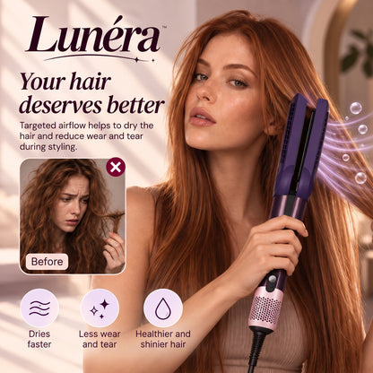 2-in-1 Flat Iron & Hair Dryer with Airflow – Styling Tool for Straight Hair