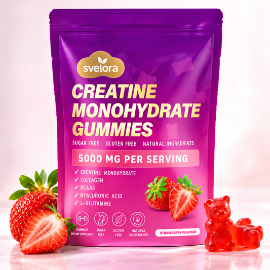 Creatine Monohydrate Gummies 5000 mg – Sugar Free – Strawberry – 60 Gummies