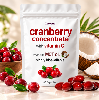 Cranberry Concentrate with Vitamin C & MCT Oil – 60 Capsules