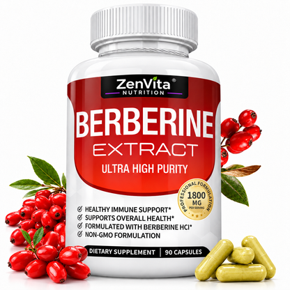 Berberine HCL - 90 Vegetable Capsules