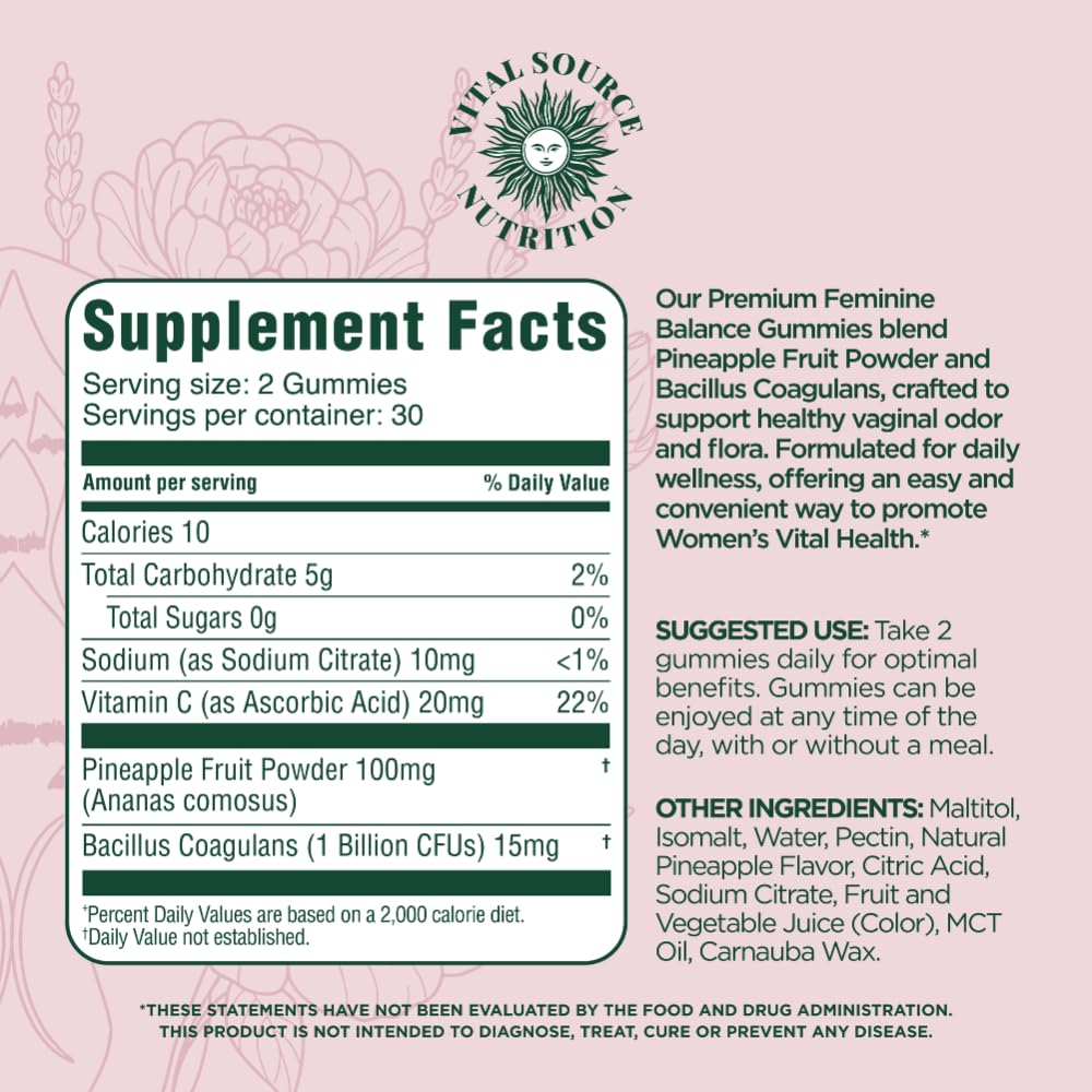 Vital Source™ Feminine Balance Probiotic Gummies