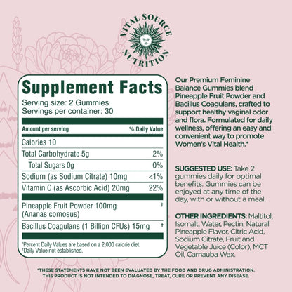 Vital Source™ Feminine Balance Probiotic Gummies