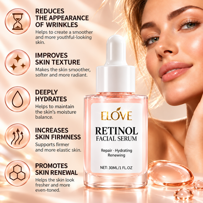 Retinol Facial Serum – For Fine Lines & Uneven Skin Tone – 30 ml