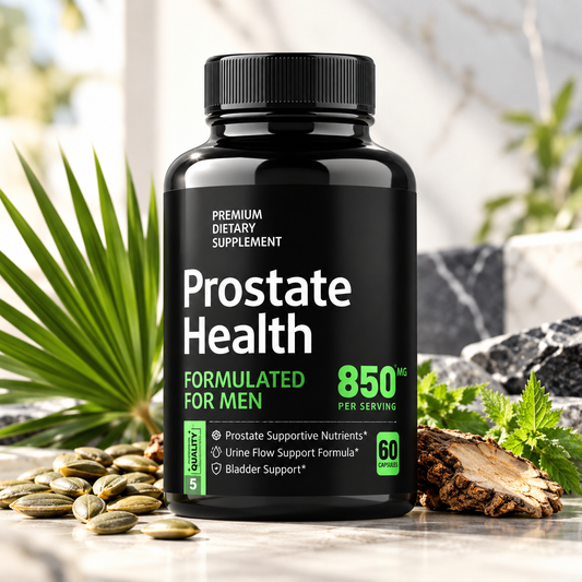 Prostate Supplement for Men – Saw Palmetto, Pumpkin Seeds, Pygeum, Zinc & Selenium – 60 Capsules