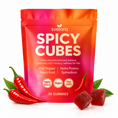 Spicy Cubes Gummies – Maca, Muira Puama, Epimedium & Green Tea – 30 Gummies