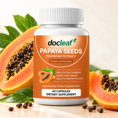 Papaya Seeds with Turmeric, Ginger & Fennel – 60 Capsules