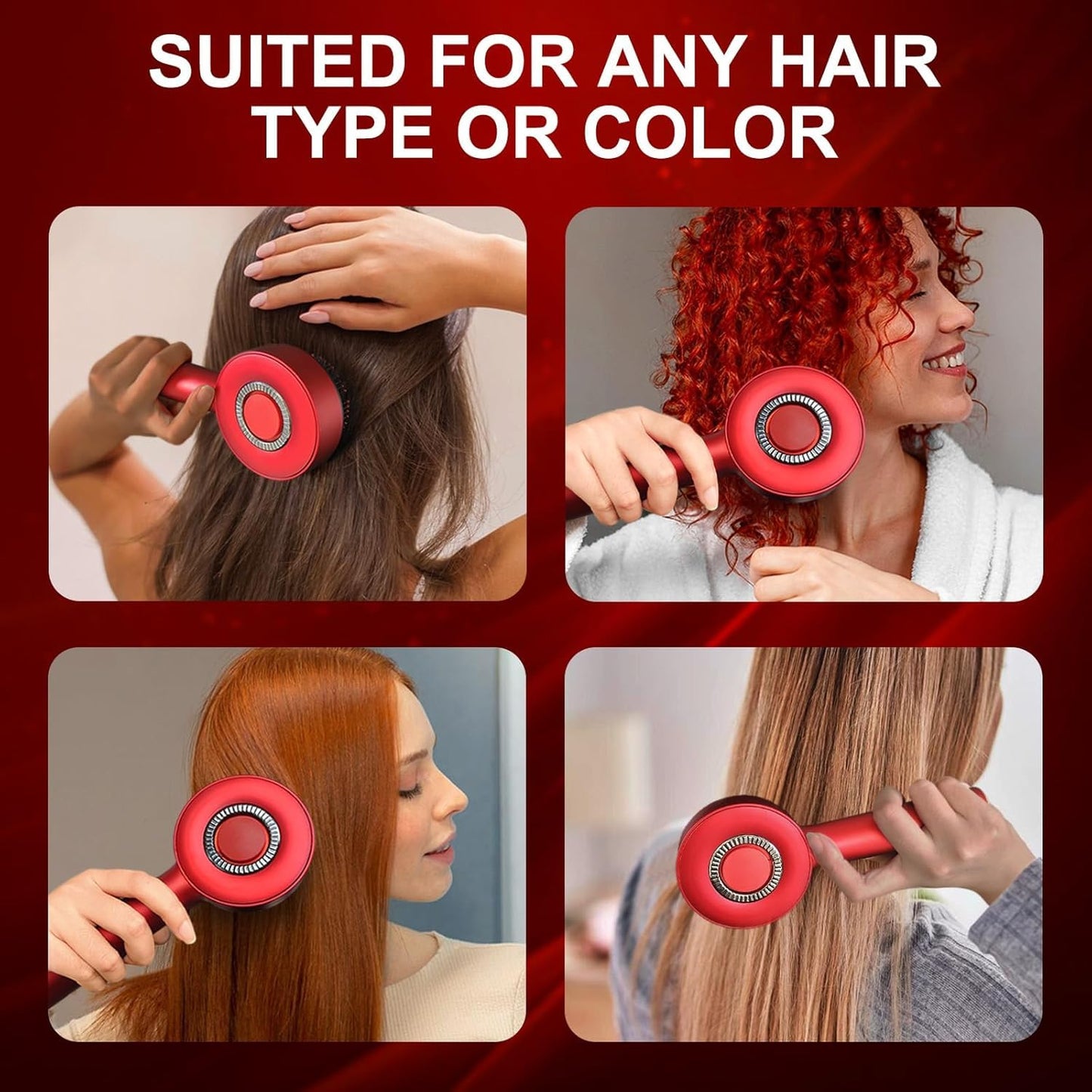 Electric Scalp Massager with Oil Applicator & Red Light – Rechargeable Hair Comb - ScalpGlow™