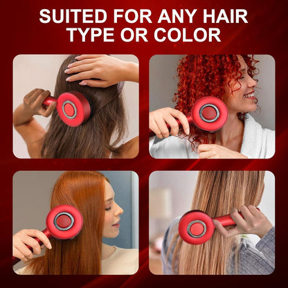 Electric Scalp Massager with Oil Applicator & Red Light – Rechargeable Hair Comb - ScalpGlow™