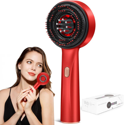 Electric Scalp Massager with Oil Applicator & Red Light – Rechargeable Hair Comb - ScalpGlow™