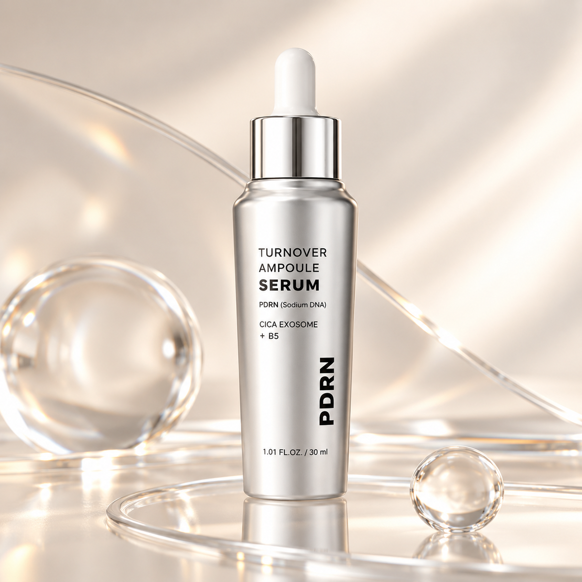PDRN Ampoule Serum – Peptides & Hyaluronic Acid – Moisturizing Facial Serum 30 ml