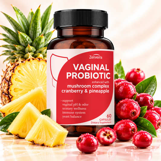 Dietary Supplements for Women with Cranberry, Pineapple & Bacterial Cultures – 60 Capsules