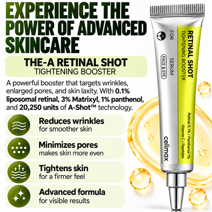 Retinol Shot Tightening Set – 3-piece skincare set with retinal, peptides & panthenol