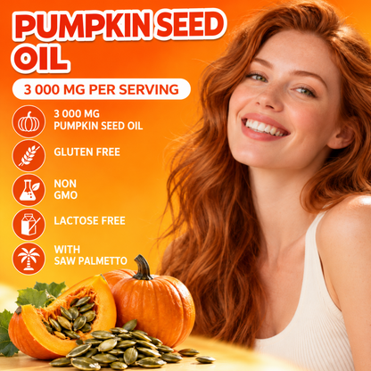 Pumpkin Seed Oil 3000 mg with Saw Palmetto 300 mg – 180 Softgels
