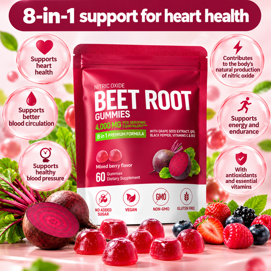 Beet Root Gummies 4000 mg – Beet 8-in-1, 60 pcs