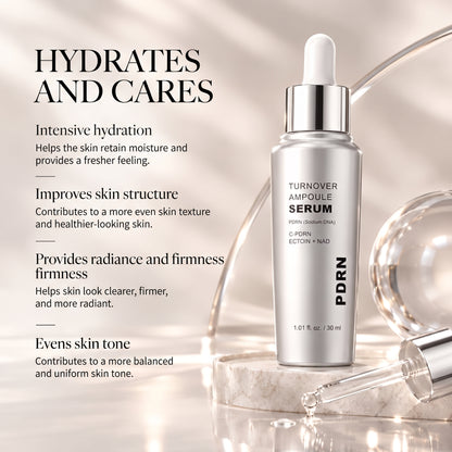 PDRN Ampoule Serum – Peptides & Hyaluronic Acid – Moisturizing Facial Serum 30 ml