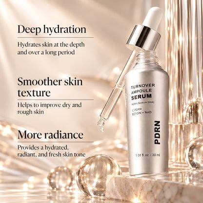 PDRN Ampoule Serum – Peptides & Hyaluronic Acid – Moisturizing Facial Serum 30 ml