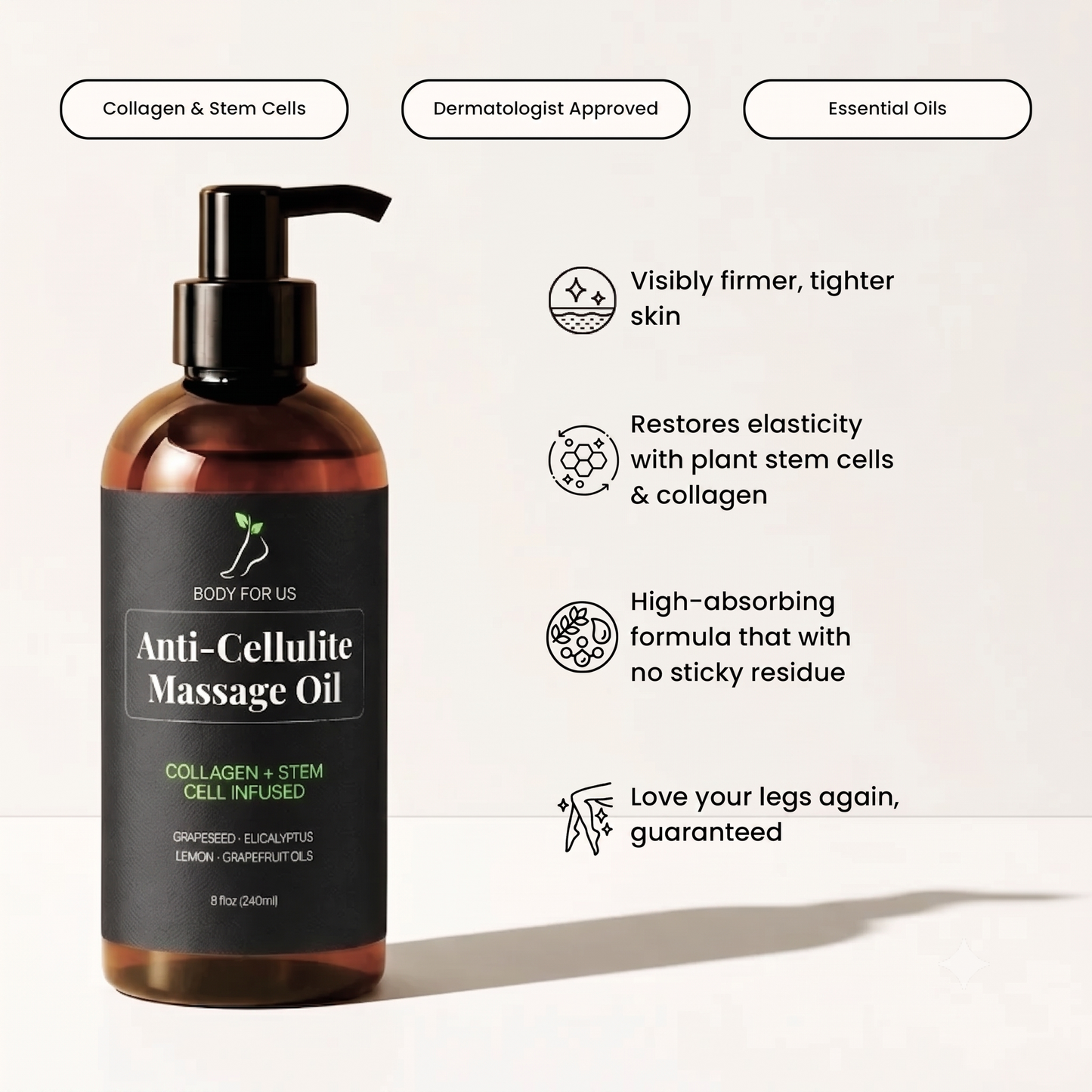 Body For Us Anti-Cellulite Massage Oil 240ml