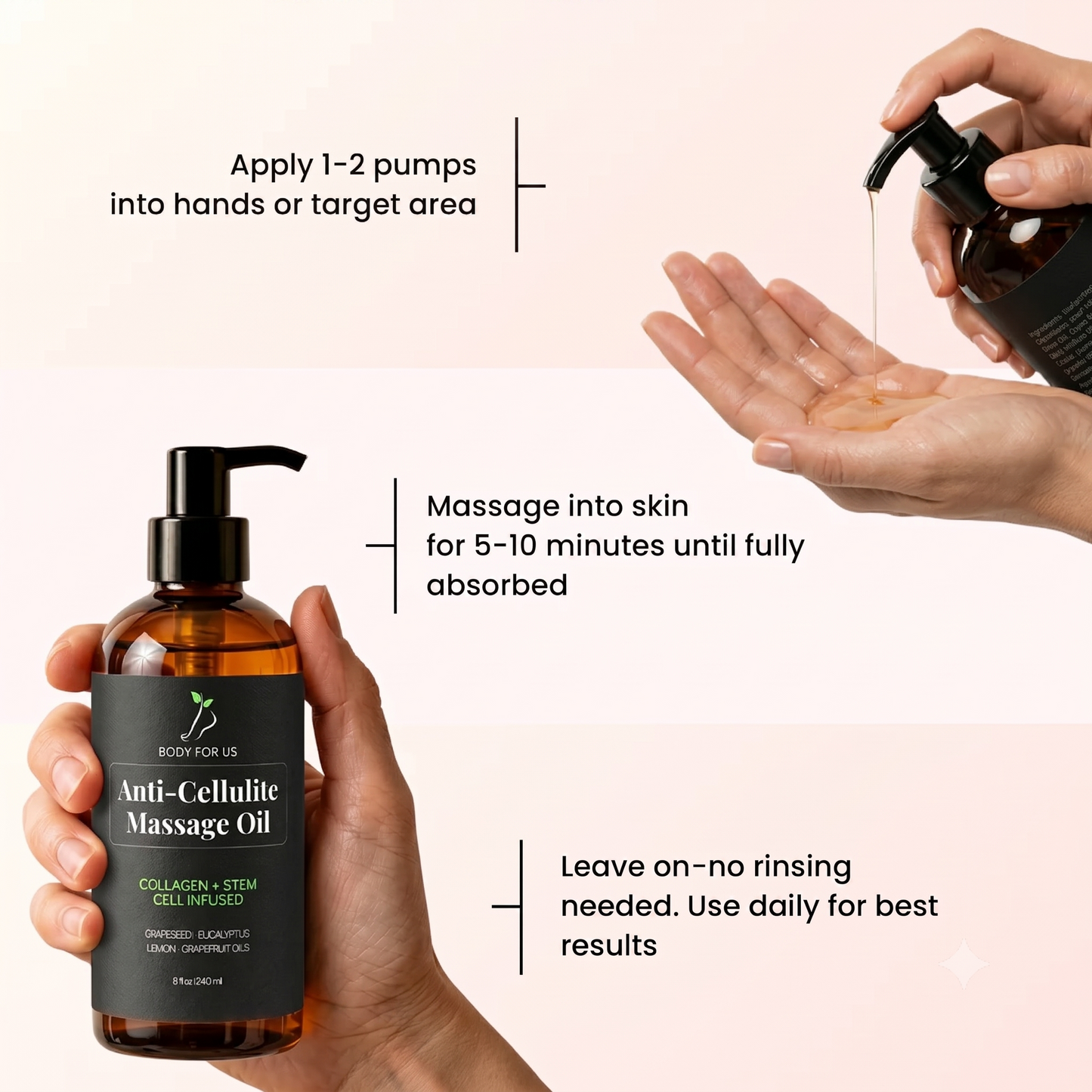 Body For Us Anti-Cellulite Massage Oil 240ml