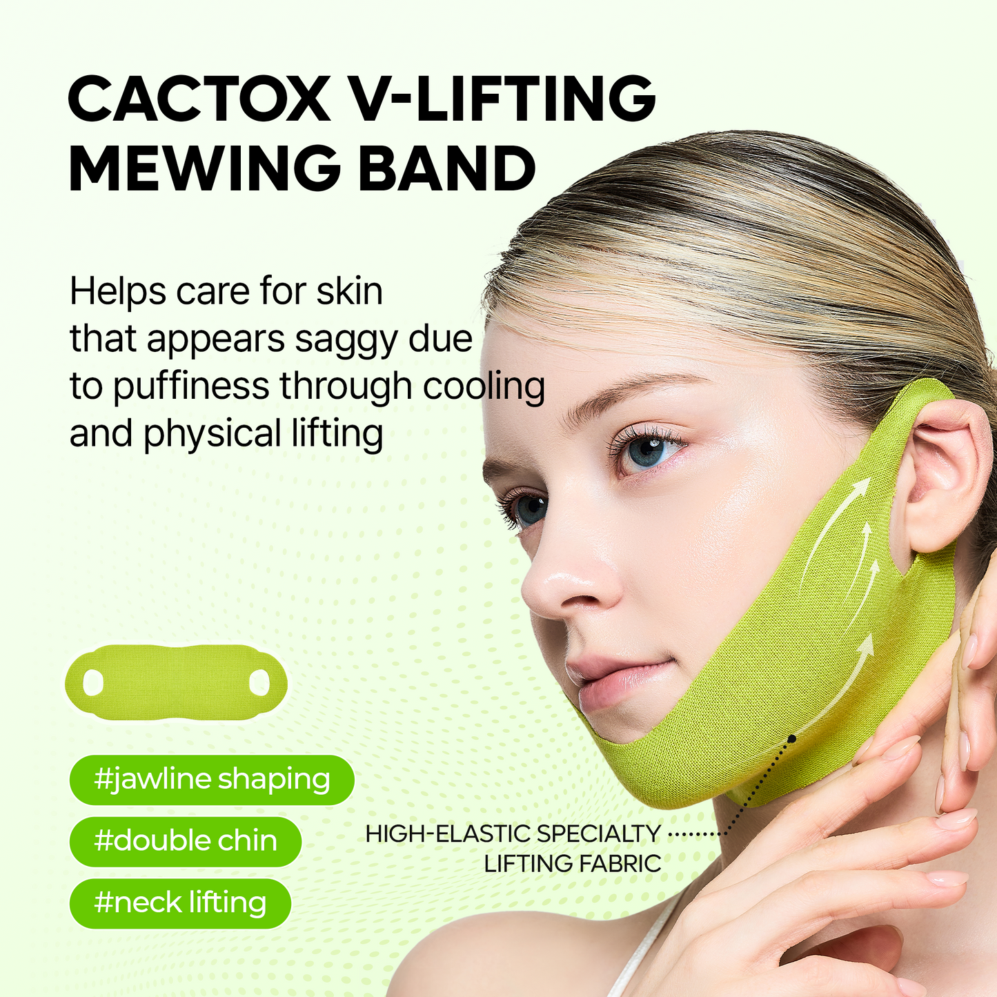 CACTOX V-Lifting Mewing Band 4EA - (4 Masks Included)