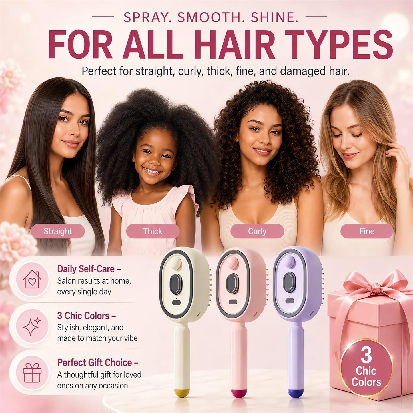 SmoothEase™ Rechargeable Ionic Hair Brush