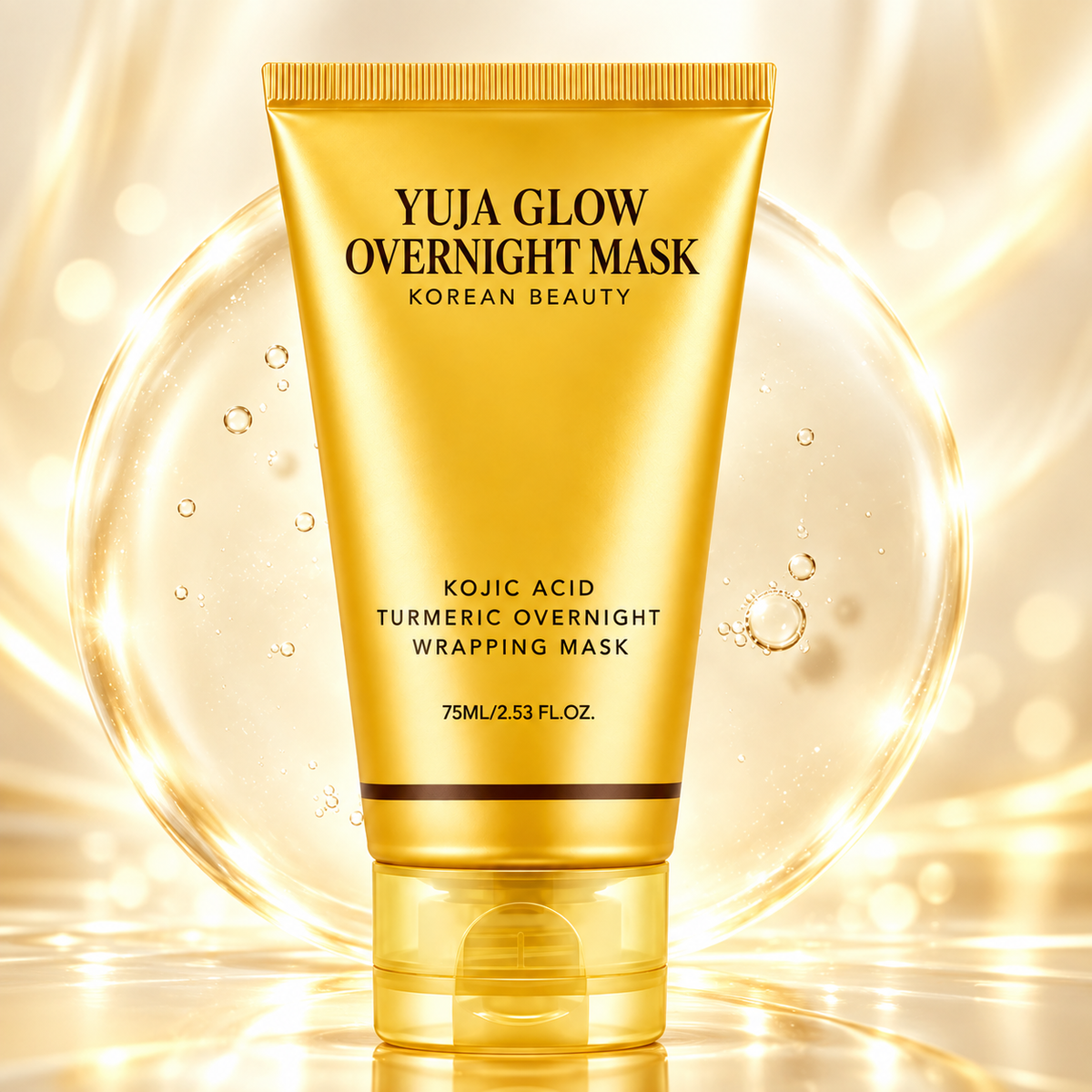 Kojic Acid Overnight Glow Wrapping Mask – Turmeric Brightening Peel-Off Face Mask – 75ml